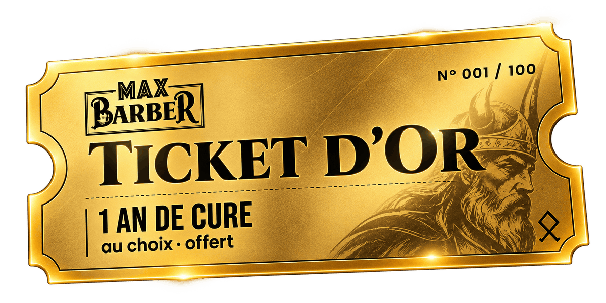 Ticket d'Or Max Barber : 1 an de cure au choix offert