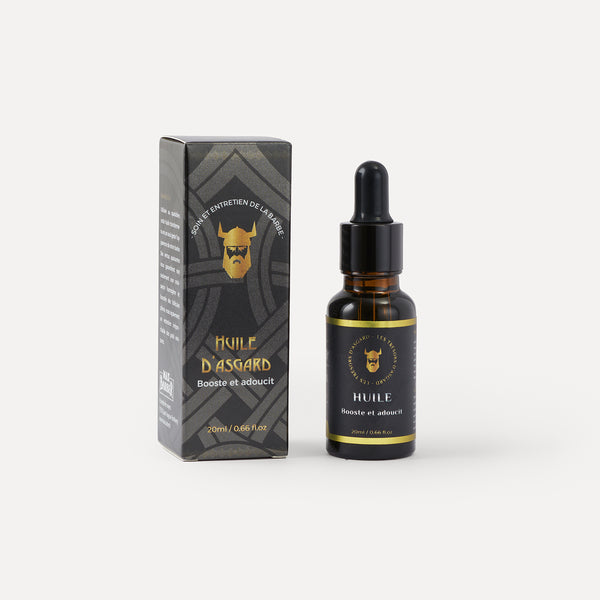 Huile à Barbe Soin d'Asgard | Prouvée +10% Épaisseur en 21j