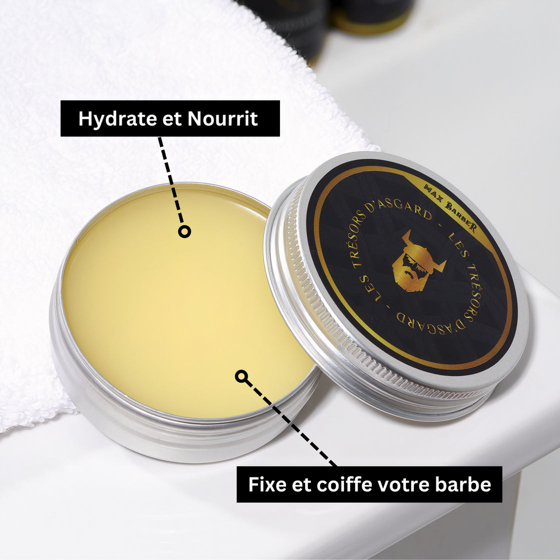 Baume Coiffant Barbe d'Asgard | Domptez Votre Barbe pour un Style Parfait