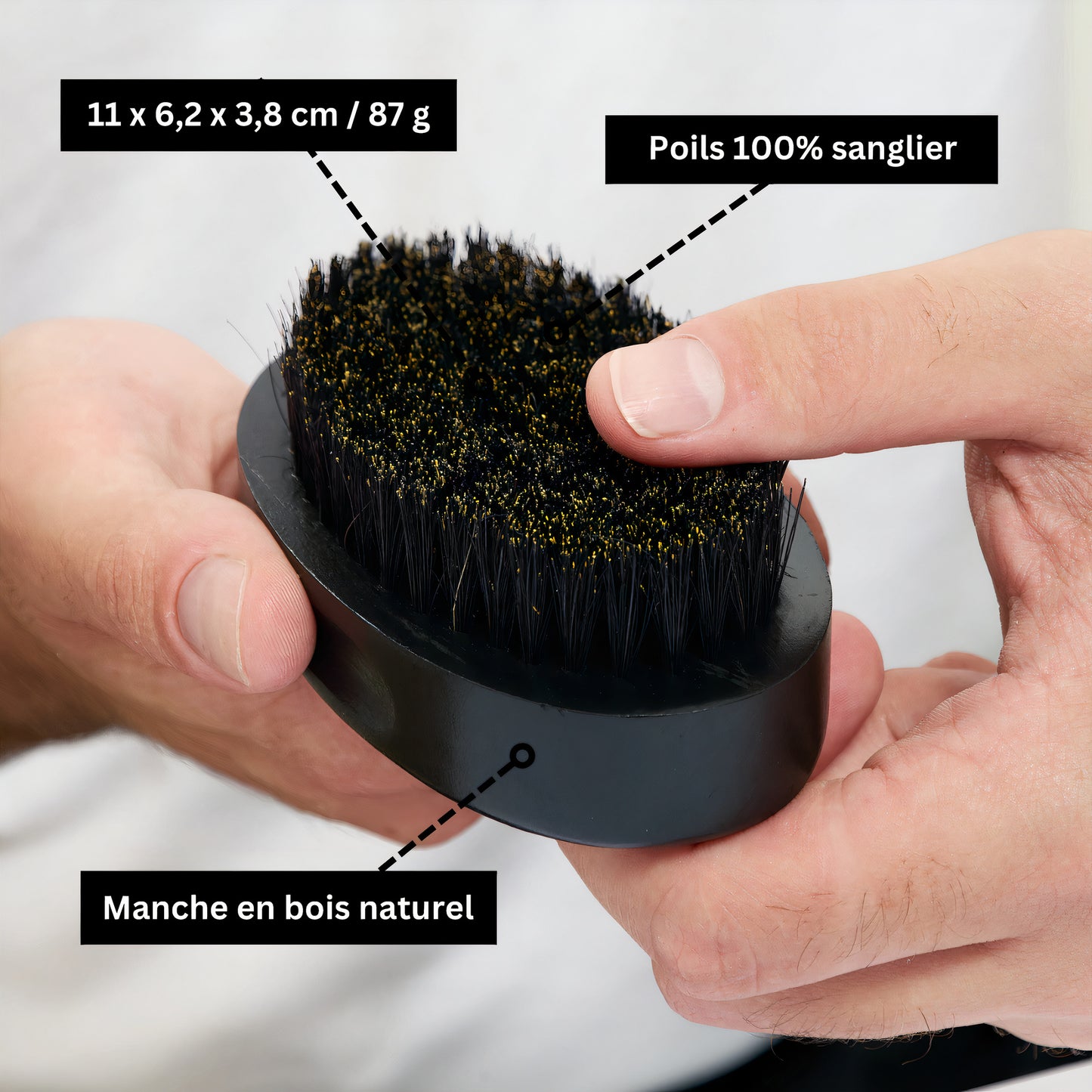 Brosse à Barbe en Poil de Sanglier | Max-Barber