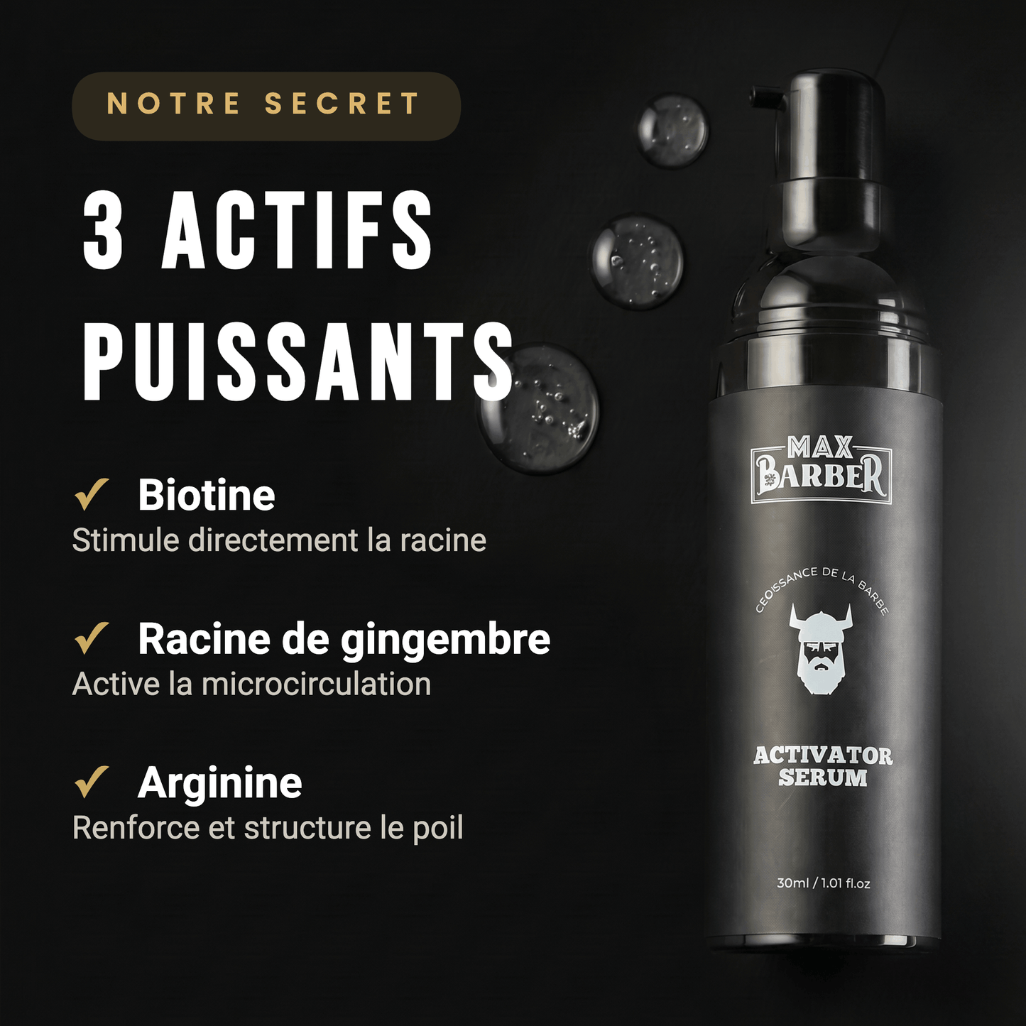 Activateur de Barbe | Croissance Zones Clairsemées